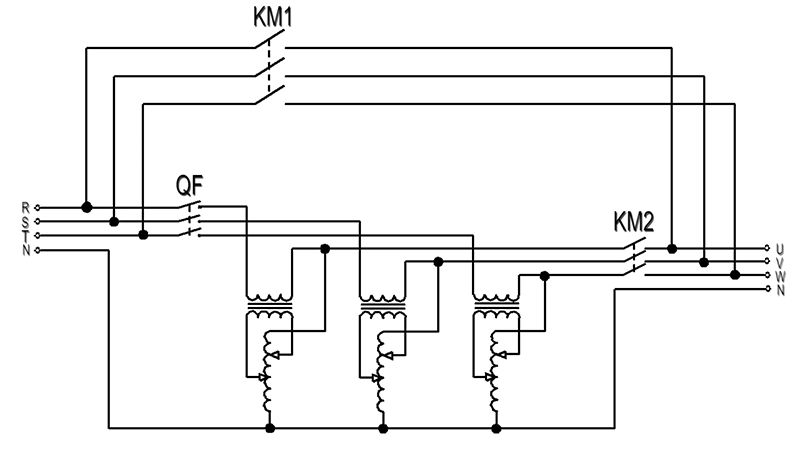 300 kVA 3 phase Industrial AC Automatic Voltage Stabilizer(图2) three phase voltage stabilizer schematic diagram