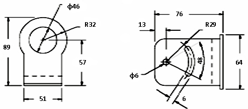 Industrial Laser Infrared Temperature Sensor, 300 ~ 1400℃(图1) Dimensions of laser infrared temperature sensor