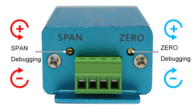 Load Cell Transmitter, Output 0-5V/0-10V/4-20mA/0-20mA(图3) Load cell transmitter span debugging and zero debugging