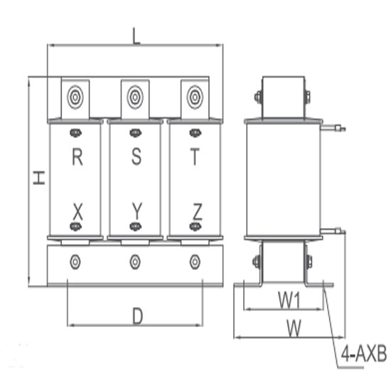 20 hp (15 kW) AC Line Reactor, 3 Phase Input(图1) picture b