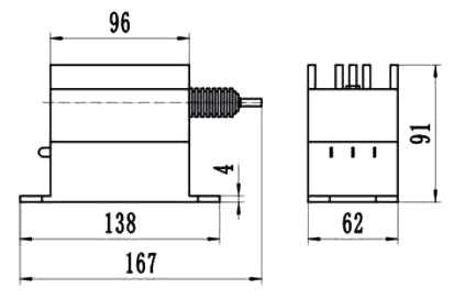 AC/DC High Voltage Sensor 1500V/2000V, Hall Effect, AC/DC 50mA Output(图1) AC/DC Hall effect high voltage sensor 1500V/2000V dimension