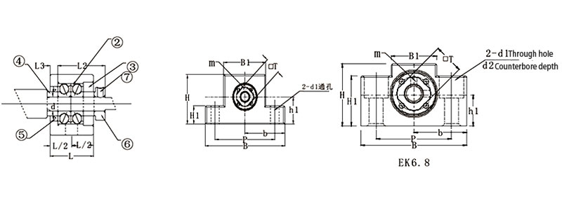 Ball Screw Bearing, Diameter 20mm(图1) Ball screw bearing 20mm dimension
