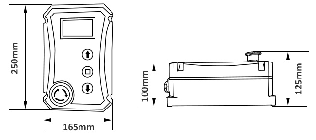 800W Industrial Door Opener, 45m² Area, 110Nm, 25.4mm(图2) 800W industrial door opner dimension2
