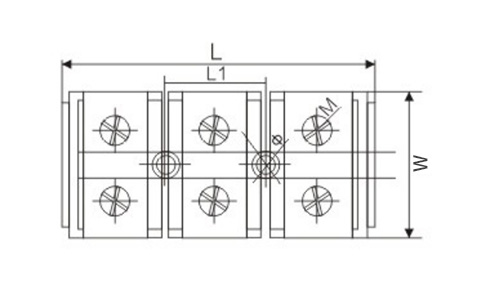 High Current Terminal Block, 60A/100A/150A/200A/300A/400A/600A, 3/4 Pole(图1) Dimension of TC