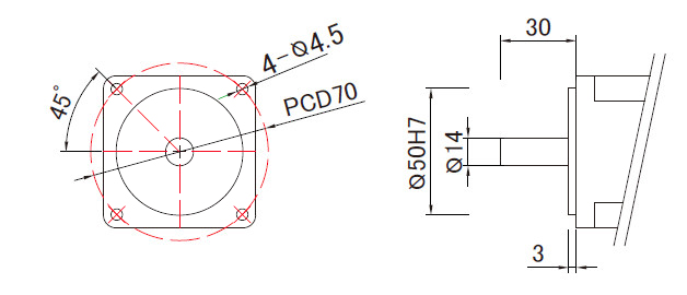 400W 100~3050mm Belt Driven Linear Slide(图1) 400W linear slide motor mounting dimensions