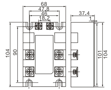 SCR AC Voltage Regulator Module(图3) Dimension Drawing of Voltage Regulator Module High Pressure Enhanced Type