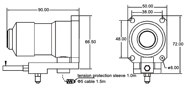 CNC Tool Setter for Z Axis Setting, Height 90mm(图1) CNC tool height setter with height 72mm dimension