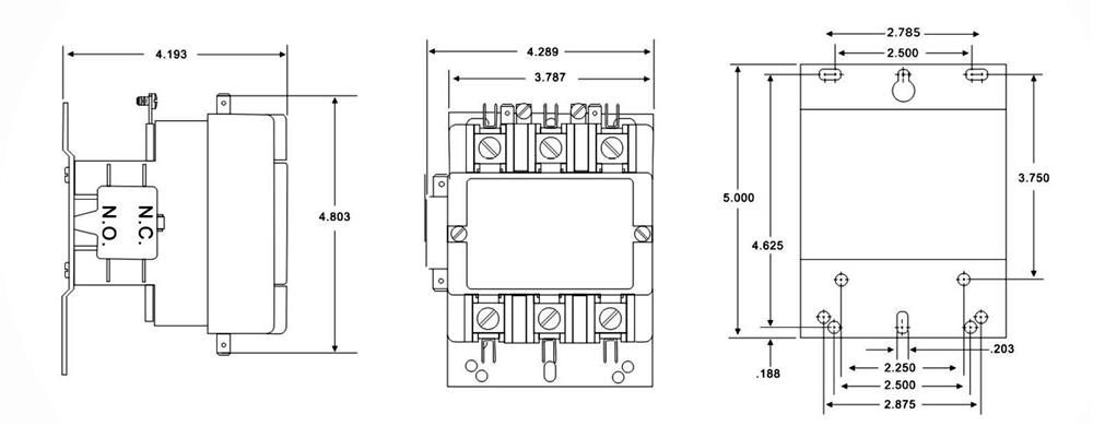 3 Pole Definite Purpose Contactor, 20 amp ~ 90 amp(图3) "3
