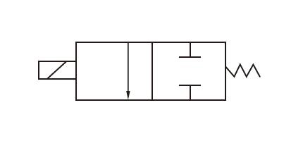 Solenoid Valve, 2 Way, Normally Closed, 12V/24V/220V for air water oil(图3) 2-Way Solenoid Valve Symbol