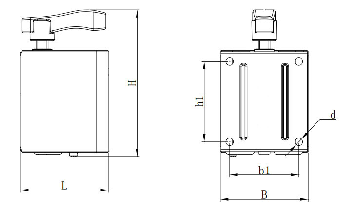 3 Phase Forward Reverse Switch, 7A/ 12A/ 20A(图1) Dimension of forward and reverse switch