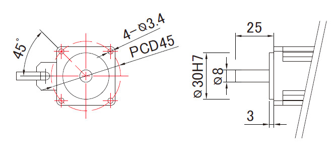 100W 100~1800mm Belt Driven Linear Slide(图1) 100W liner slide motor mounting dimensions