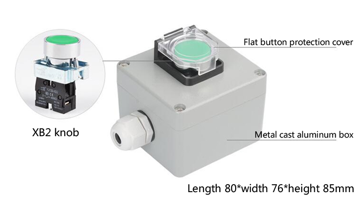 Push button switch 1 NC 1 NO structure