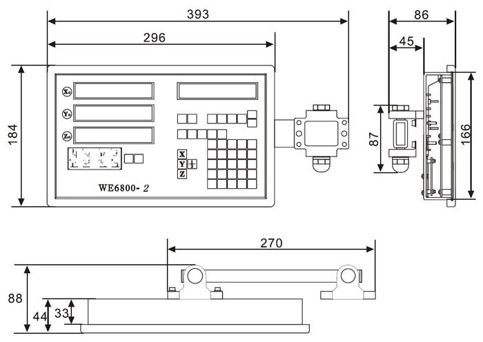 2 Axis Digital Readout, DRO for Mills, Lathes(图1) digital readout 2 axis dimension