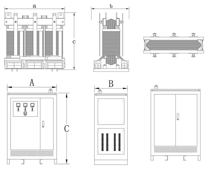 150 kVA Isolation Transformer, 3 phase, 240 Volt to 400 Volt(图3) 150kVA 800kVA isolation transformer dimension