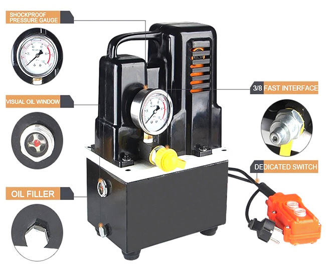 1.2 kW Hydraulic Electric Pump, 10000 psi(图1) Structure of 1200w electric hydraulic pump