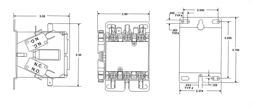3 Pole Definite Purpose Contactor, 20 amp ~ 90 amp(图1) "3