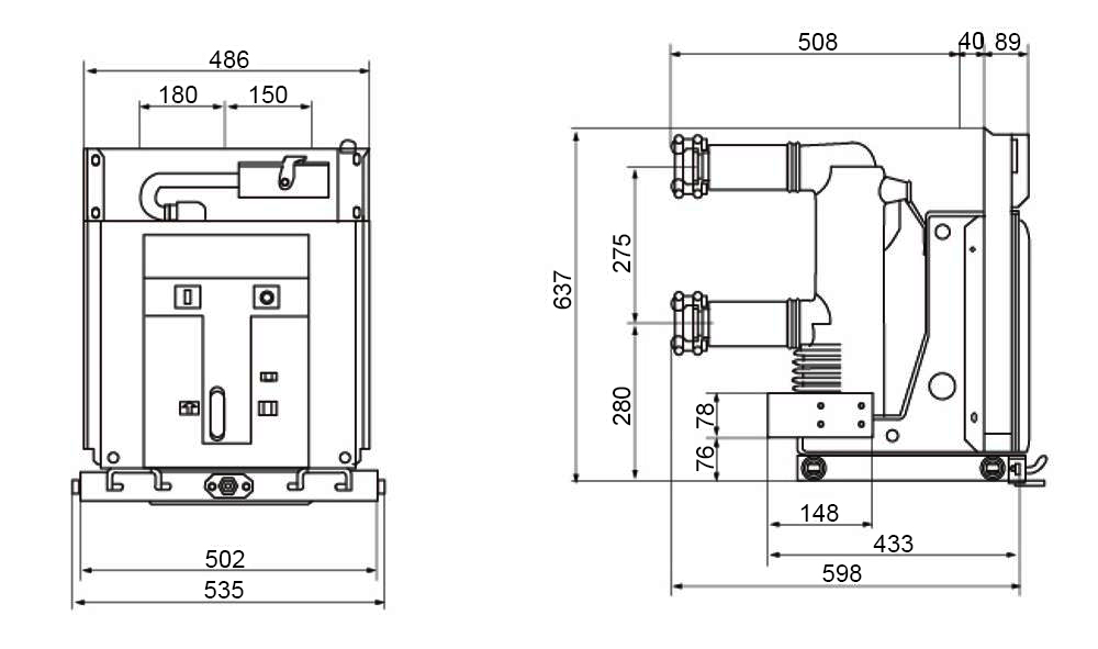 12kV Vacuum Circuit Breaker, 50Hz, 630A(图1) VS1 12