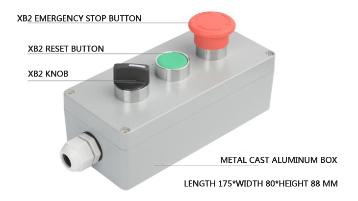 Emergency push button switch, metal type(图3) emergency push button switch structure