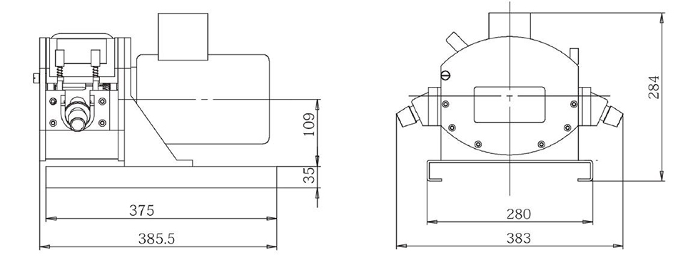 12500 GPD High Flow Industrial Peristaltic Pump(图1) Dimensions of 12500 GPD High Flow Industrial Peristaltic Pump