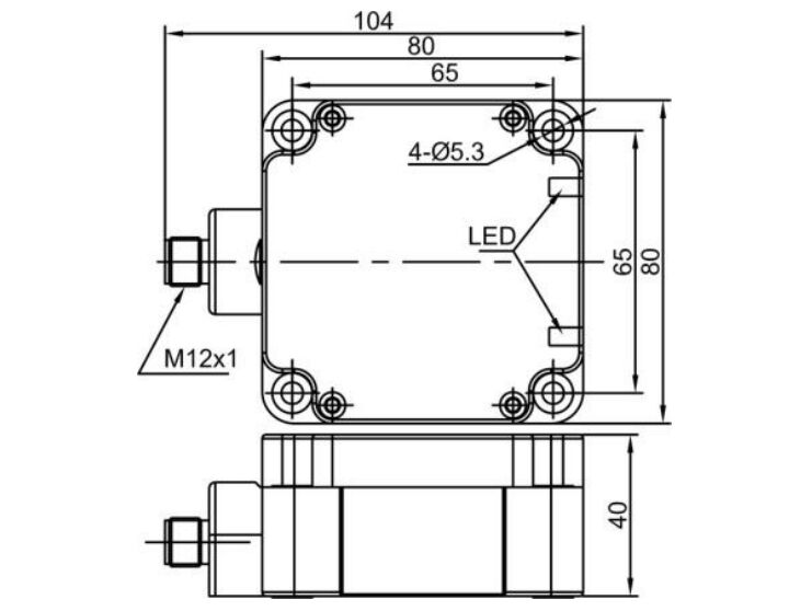Analog Output Proximity Sensor, Inductive, 0-10V/ 0-20mA(图1) Dimension of proximity sensor of LE80XZ M12