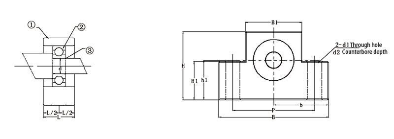 Ball Screw Bearing, Diameter 8mm(图1) Ball screw bearing 8mm dimension