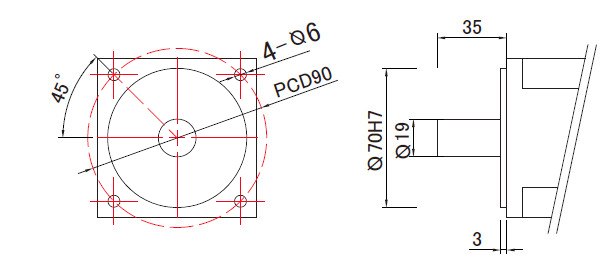 750W 100~3050mm Belt Driven Linear Slide(图1) 750W linear slide motor mounting dimensions