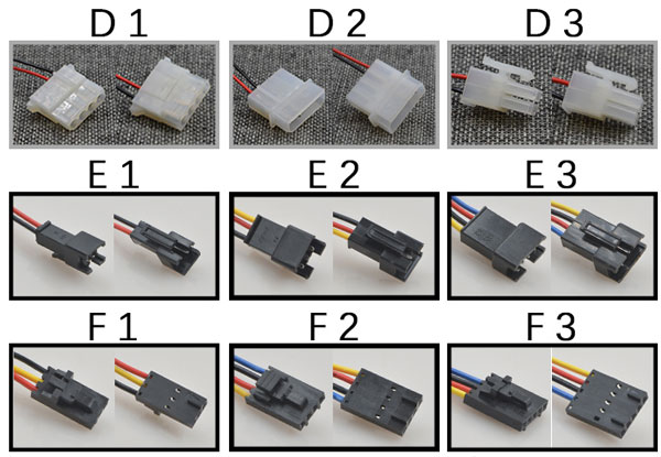 12V/24V DC Cooling Fan, 40mm x 40mm x 10mm(图3) DC cooling fan interface two