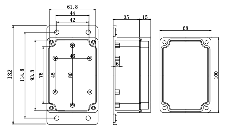 Digital Load Cell Amplifier, Output 4-20mA/0-10V/RS485(图1) Digital load cell amplifier dimension