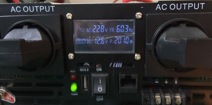 2500 Watt Pure Sine Wave Power Inverter, 48V DC to 120V AC(图2) Pure sine wave inverter LCD dispaly