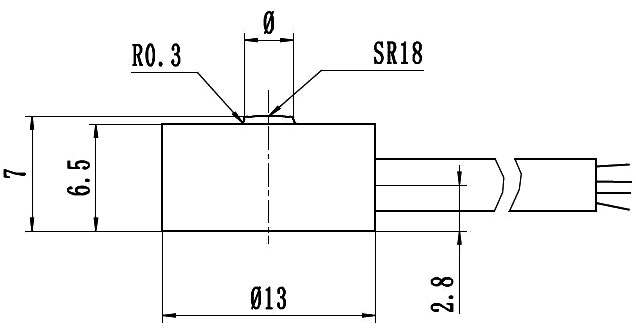 Miniature Compression Load Cell 5kg/10kg/30kg/50kg/100kg(图1) Miniature compression load cell 5kg/10kg/30kg/50kg/100kg dimension