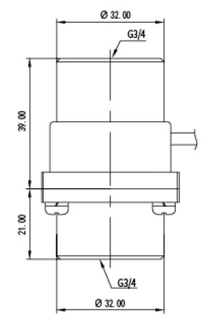 G3/4" Magnetic Water Flow Switch(图1) Dimensions of 3/4 inch Water Flow Switch