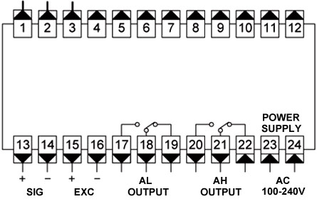 5 Digit Display Controller for Load Cells(图1) 5 digit display controller for load cell wiring diagram