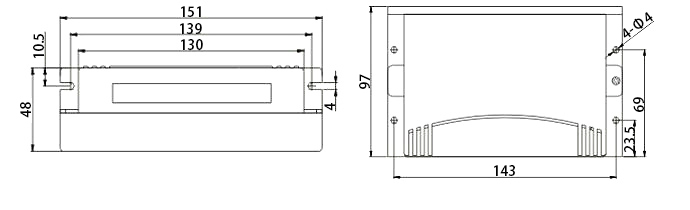 Digital Stepper Driver 2-6A for Nema 23, 34, 42 Stepper Motor(图3) Dsp86 dimension