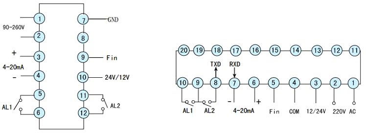 Digital Counter, 4 Digit, Frequency/Rev/Speed(图1) Digital counter wiring diagram