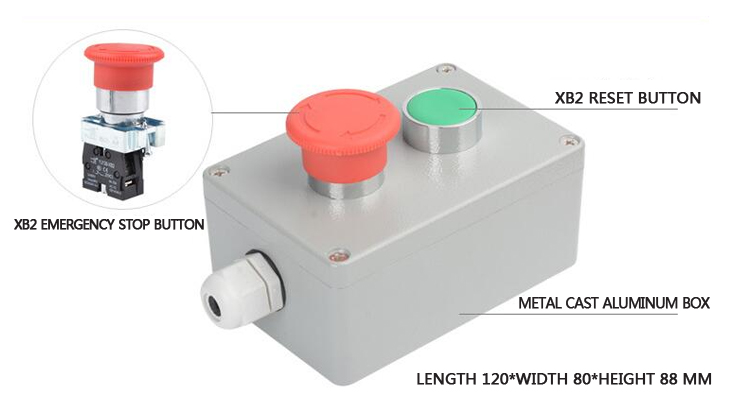 Emergency push button switch, metal type(图1) emergency push button switch structure