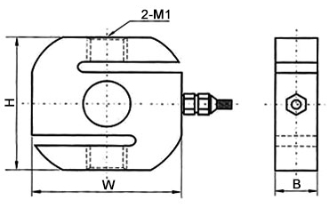 Strain Gauge Load Cell, S type, 5kg/20kg/30kg/500kg to 7 ton(图1) Tension load cell S type 5kg to 500kg dimension