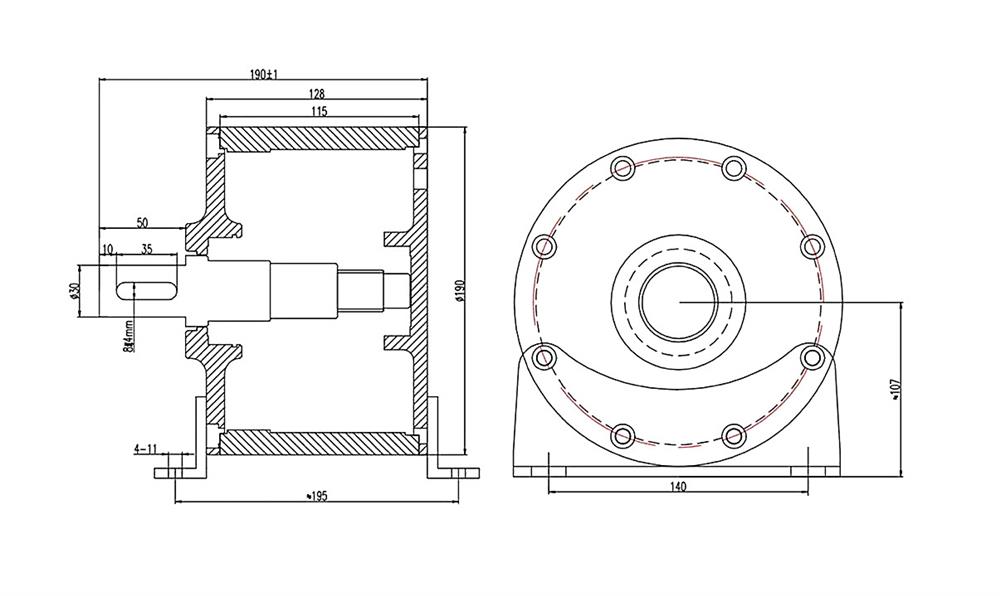 600W 12v/24v/48v Alternator, 3 Phase(图1) 600W alternator dimension