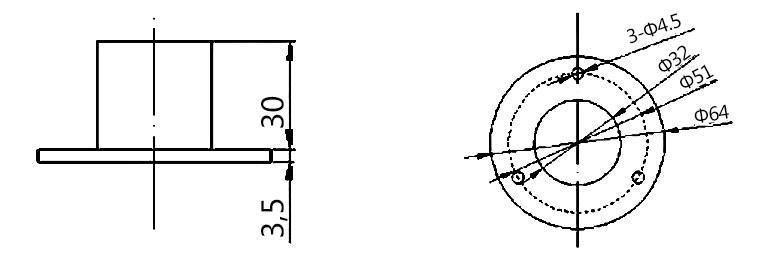 PAR Sensor, 400-700 / 350-1100nm Radiation Sensor(图1) PAR sensor dimension