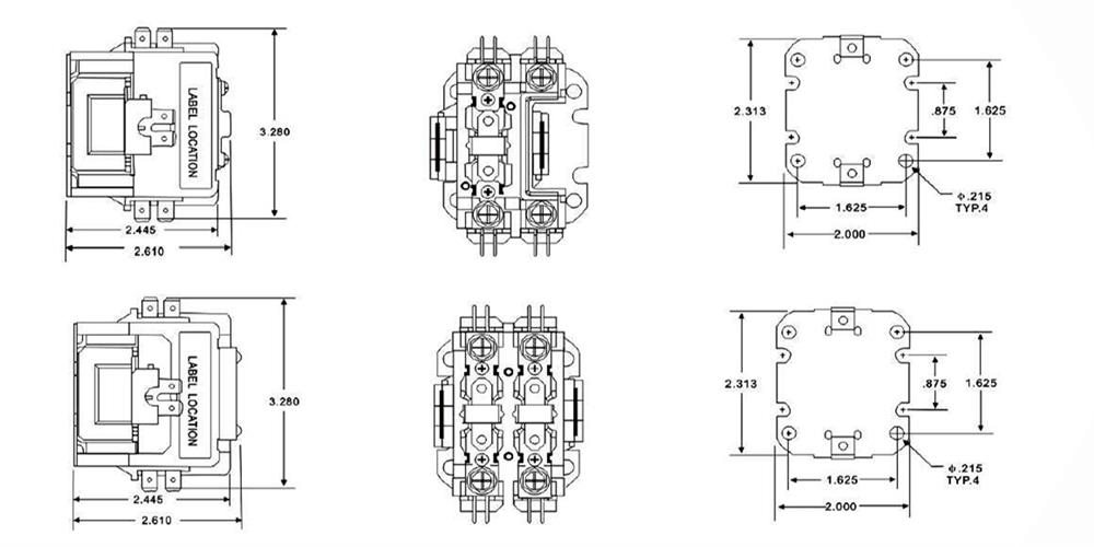 2 Pole Definite Purpose Contactor, 20 amp ~ 90 amp(图1) "1