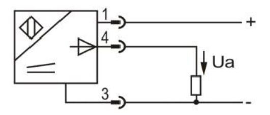 Analog Output Proximity Sensor, Inductive, M12(图2) Wiring diagram of proximity sensor of LE40SZ 0-10v