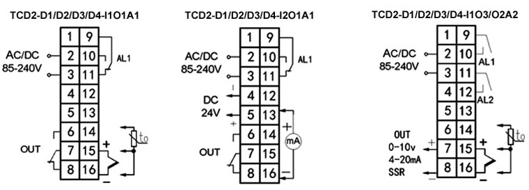 PID Temperature Controller, Dual Digital, Universal Input(图1) PID temperature controller wiring diagram