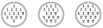 Circular Connector, 15/17/19 Pin, M26(图1) Circular connector 15-17-19 pin m26 pin assignments
