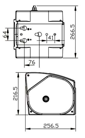 3500 lbs 12V Electric Boat Trailer Winch(图1) Dimensions of 3500 lbs 12V Electric Boat Trailer Winch