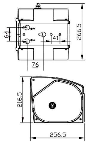 5000 lbs 12V Electric Boat Trailer Winch(图1) Dimensions of 5000 lbs 12V Electric Boat Trailer Winch