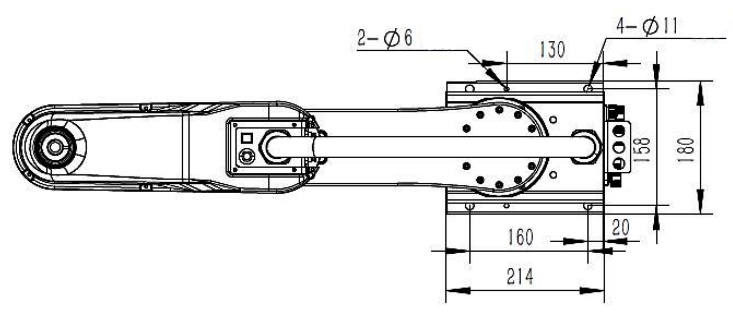 4 Axis SCARA Robot, 600mm Arm Length, 2kg Load(图2) 600mm arm length scara robot dimension
