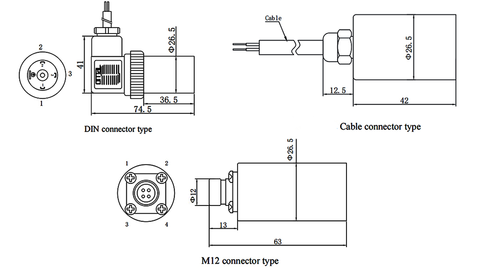 High Temperature Pressure Sensor for Steam/Fuel Oil(图3) Pressure sensor installation diagram