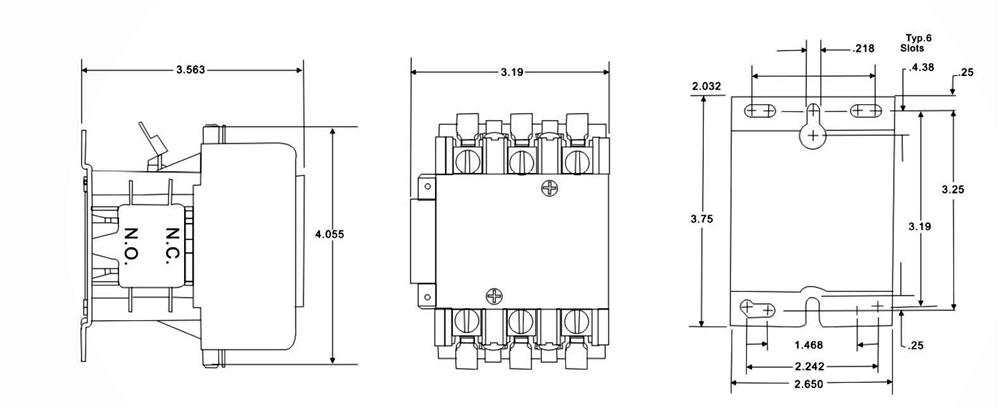 3 Pole Definite Purpose Contactor, 20 amp ~ 90 amp(图2) "3