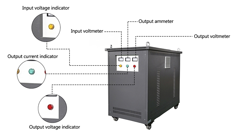 80 kVA Isolation Transformer, 3 phase 480V to 3 phase 380V(图2) 60-100 kVA 3 phase isolation transformer details