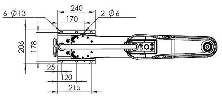 4 Axis SCARA Robot, 800mm Arm Length, 2kg Load(图2) 800mm arm length scara robot dimension