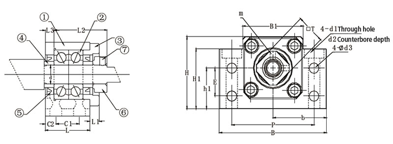 Ball Screw Bearing, Diameter 40mm,(图1) Ball screw bearing 40mm dimension